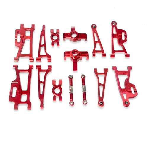 JYYTERD Rc Car Zubehör Kompatibel Mit Hyper Go Für MJX 14209 14210 H14BM 1/14 Rc Autos Upgrade Teile Metall Upgrade Gefährdete Teile Set Zubehör(Red) von JYYTERD