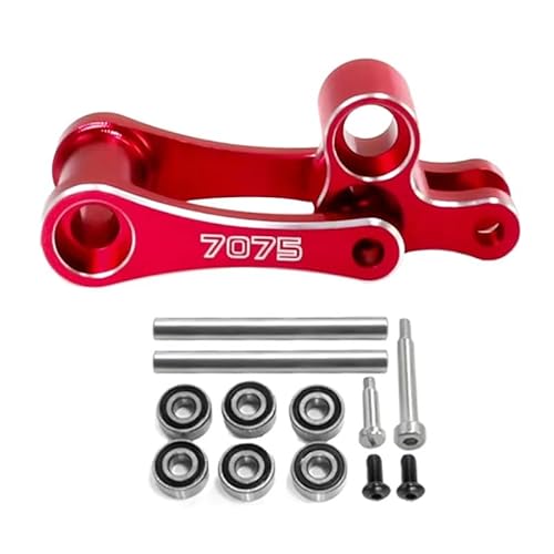 JYYTERD Rc Car Zubehör Kompatibel Mit LOSI Für Promoto-MX 1/4 Motorrad Upgrade Teile Zubehör RC Auto Metall Bremse Lenkarm Lenkservohalterung Los261013(Red) von JYYTERD