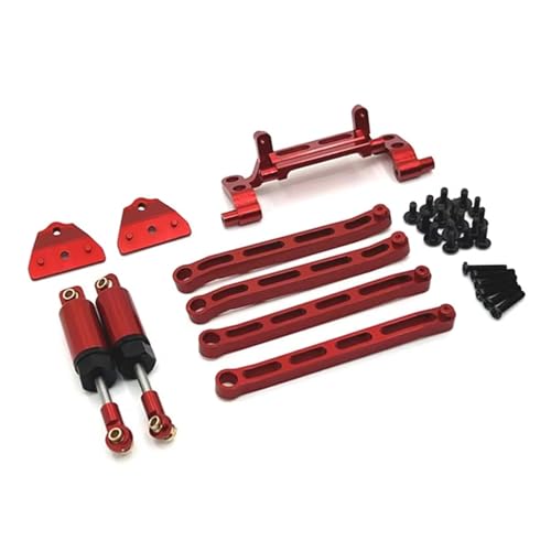 JYYTERD Rc Car Zubehör Kompatibel Mit MN82 LC79 Für MN78 1/12 Rc Autos Fernbedienung Auto Teile Zugstange Hydraulische Schock Kit RC Auto Zubehör(Red) von JYYTERD