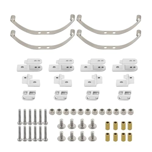 JYYTERD Rc Car Zubehör Kompatibel Mit WPL B24 4WD 1/16 RC Car Upgrade-Teilen 1 Satz Für Blatt Für Federdämpfungsaufhängungszubehör(Silver) von JYYTERD