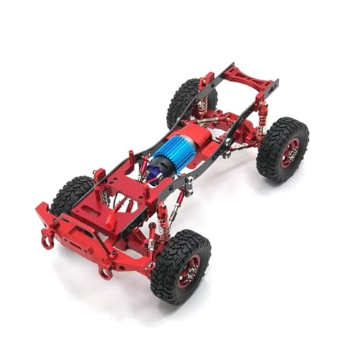 JYYTERD Rc Car Zubehör Kompatibel Mit WPL C14 C24 1/16 RC Autoteilen Metall-Upgrade-Rahmen(Red) von JYYTERD