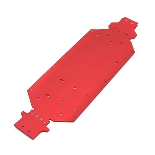 JYYTERD Rc Car Zubehör Kompatibel Mit Wltoys 124016 124017 124018 124019 1/12 RC Car Upgrade Teile Zubehör Metall Für Chassis Body Frame Board(Red) von JYYTERD