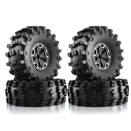 Kompatibel Mit Axial Für SCX10 Für Wraith Für Capra Für Traxxas Für TRX4 1/10 RC Crawler Auto 4 Stück 150 Mm 2,2 Zoll Schwarzer Reifen RC Auto Reifen von JYYTERD