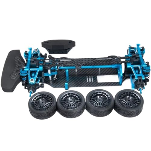 RC Auto Upgrade-Teile Kompatibel Mit Tamiya TT01 Metallrahmen Für Chassis Mit Stoßdämpfern, Rädern, Riemenantrieb, 1/10 RC Autoteile von JYYTERD