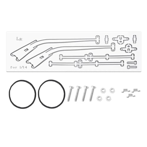 RC Auto Zubehör Für 1/14 Für Tamiya Traktor Anhänger DIY RC Auto Teile Metall Wischer RC LKW Simulation Werkzeuge RC Auto Ersatz DIY Teile Zubehör(Left) von JYYTERD