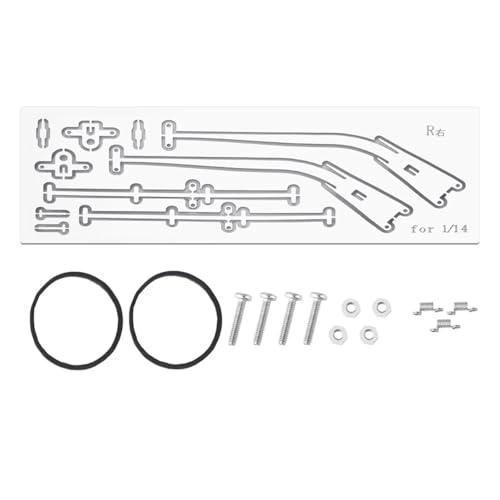 RC Auto Zubehör Für 1/14 Für Tamiya Traktor Anhänger DIY RC Auto Teile Metall Wischer RC LKW Simulation Werkzeuge RC Auto Ersatz DIY Teile Zubehör(Right) von JYYTERD