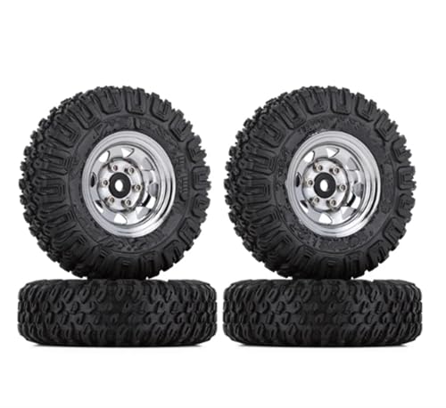 RC Teile Für Axial 90069 D90 TF2 Für Tamiya CC01 LC70 Für MST Für Jimny 85 * 28MM 1.55 "1/10 Beadlock Felge Reifen Set RC Crawler Auto Teile Zubehör(AX1010-1501SR) von JYYTERD