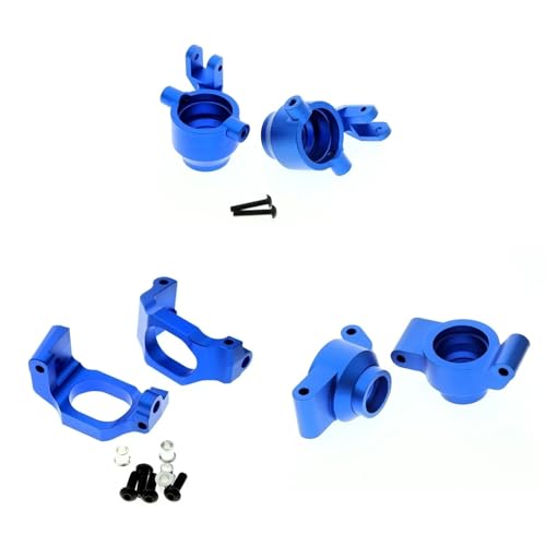 RC Teile Für Für traxxas Für Maxx Für Widemaxx 1/10 Metall Lenkblöcke Caster Blöcke C-Hubs Achsschenkel Träger 8937 8932 8952 RC Auto Upgrade Teile(Blue,Set) von JYYTERD