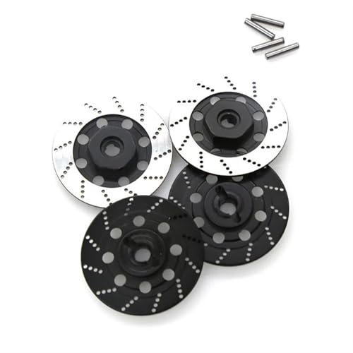 RC Teile Für Tamiya TT01 TT02 Für HPI Für HSP 94123 Für Sakura D4 1/10 Metallbremsscheibe Rad Hex Hub Adapter Pin 12mm RC On Road Für Racing Autoteile(Black) von JYYTERD