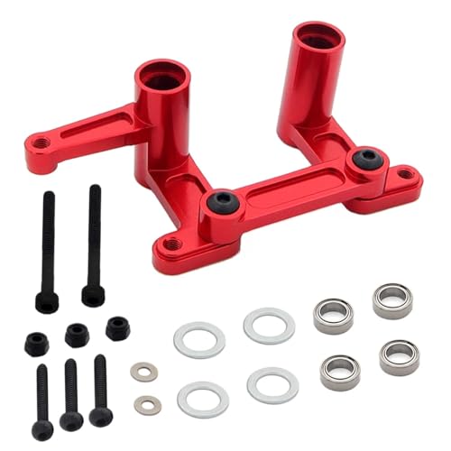 RC Teile Für Traxxas Für Slash 2WD Teile 3743 1/10 RC Auto Aluminium Legierung Lenkkurbel Kit Ersatz Billet 6061 Aluminium Atomik(Red) von JYYTERD