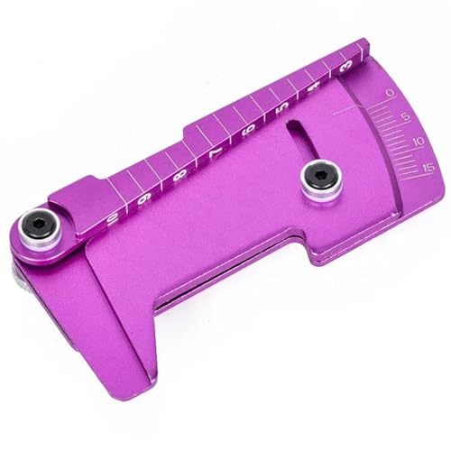 RC Teile Für Yokomo Für Hsp Für Tamiya Für MST 1/10 1/12, Verstellbares Lineal, Radnaben-Balance-Lineal, Sturz 15°-Werkzeuge, RC-Modellauto-Drift-Racing-Werkzeuge(Purple) von JYYTERD