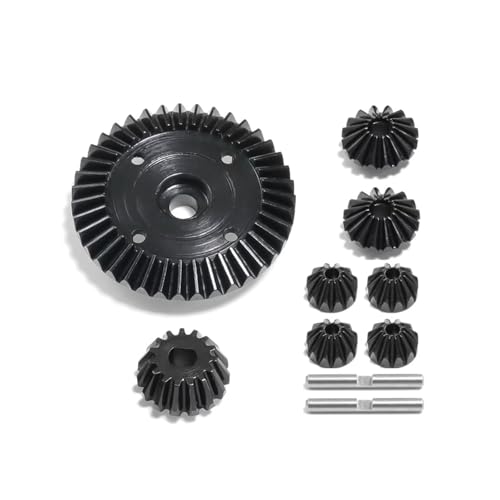 RC Teile Kompatibel Mit Tamiya Für TT02 Für TT02B XV02 1/10 RC Autoteile Zubehör Metall Differentialgehäuse Stahl Stirnrad Hauptgetriebesatz(Hardened Gear) von JYYTERD