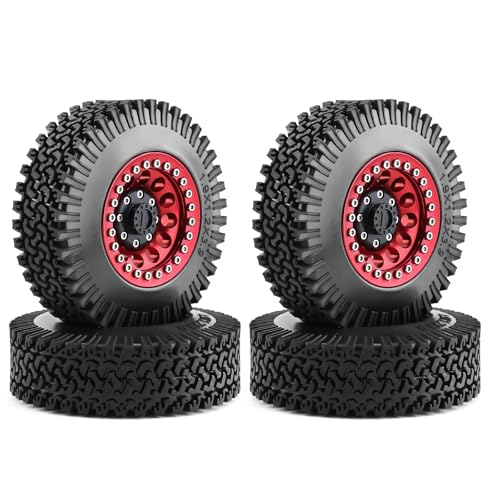 RC Upgrade Zubehör Für Für traxxas Für Trx4 Für D90 Für Axial Für Scx10 II III Für MST 1/10 4 Stücke 98mm Metall 1.9 "Beadlock Felge Gummi Reifen Set von JYYTERD