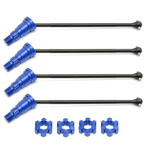 RC Upgrade Zubehör Für Für traxxas Für X-Maxx Für Xmaxx Für 6S 8S 1/5 Für Monster Für Truck 2/4 Stücke Metall Vordere Und Hintere Antriebswelle CVD(Blue,4pcs) von JYYTERD