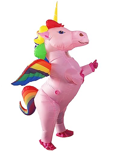 JYZCOS Einhorn Aufblasbares Kostüm(fliegender Regenbogen, groß) von JYZCOS