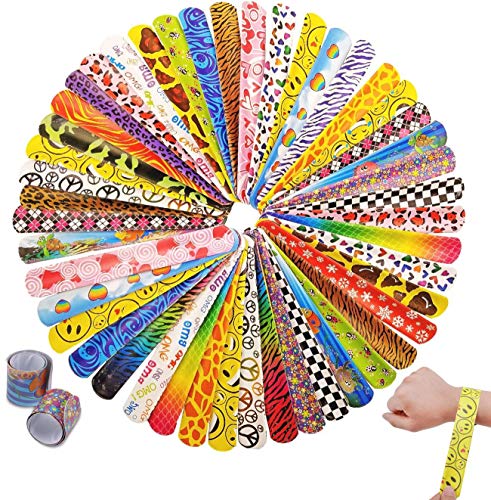 JZK 60 x Slap Bands Schnapparmbänder Spielzeug Schnapparmband Party Mitgebsel Kindergeburtstag Giveaways Geschenke von JZK