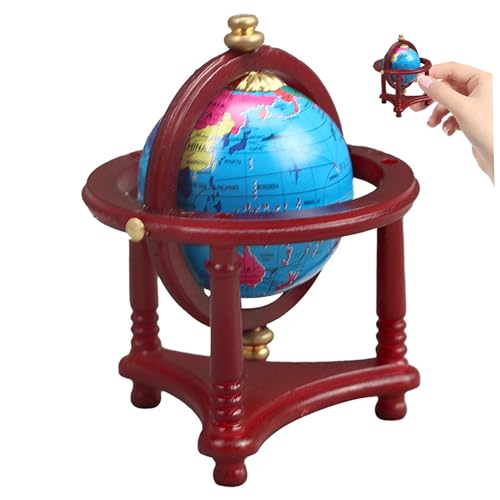 1 12 Skala Dollhouse Accessoires, Mini Globe Witzige lebensee 1 12 Skala Dollhouse Accessoires Creative DIY Wood Doll House Accessoires für Dollhouse Decor, Puppenhauszubehör 2x1x2 von JZLEJC