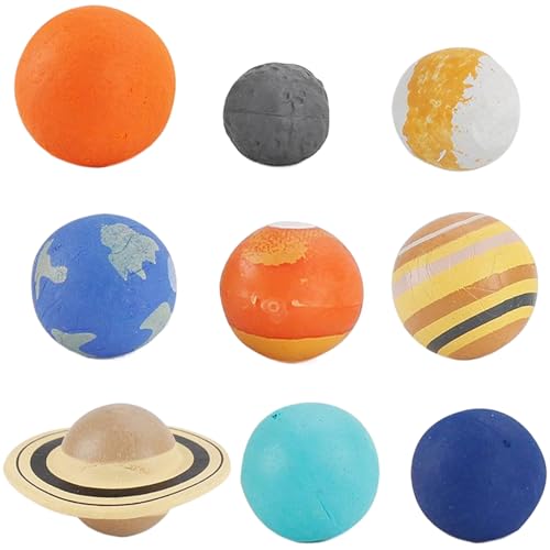 JZLEJC 9PCS/Set Solar System Toys, Planet Toys Realistic Proportional Solar System Toys, Lernspielzeug für pädagogische Plastik für Heimschule, Vorschule, Geschenke für Kinder von JZLEJC