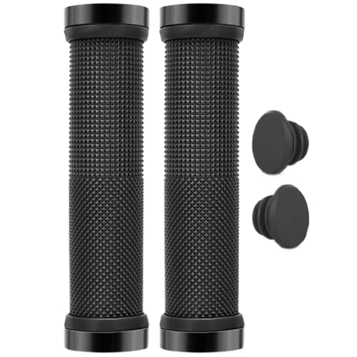 JZLEJC Bike Handle Grips 1Pair 5x1 Non-Slip Rubber Bike Grips Double Locking Bike Handlebar Grips Lightweight Mountain Bike Grips Sturdy Handlebar Grips for Mountain, Scooter, Folding Bike von JZLEJC