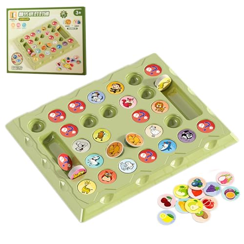 JZLEJC Bildungsspielzeug, Gedächtnis Matching Game Fruit Animal Flip Memory Game Puzzle Matching Game Fun Flip Brettspiele Bildungs- und Lernspielzeug für Kindergärtner Vorschule von JZLEJC