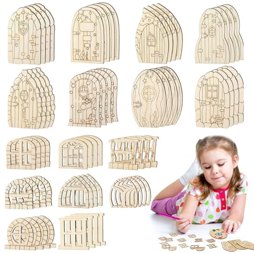 JZLEJC Dollhouse Door Kit enthält 64 Prozent von JZLEJC