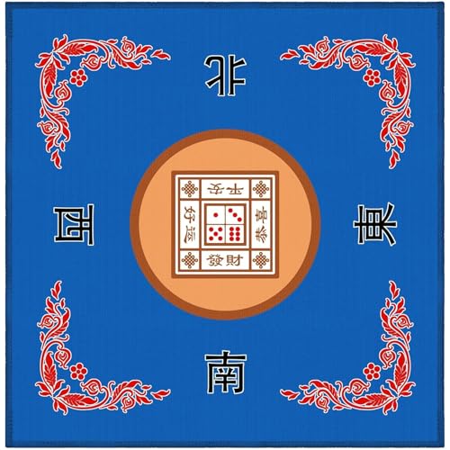 JZLEJC Mahjong Mat, 32x32-Zoll Mahjong Table Matte, Nicht-Slip-Rausch-Reduktion Mahjong Tischabdeckung, Roll-up-Spielmatte für Tisch Mahjong, Poker, Karte, Board & Tile Games von JZLEJC