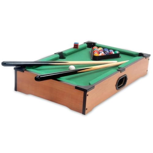 JZLEJC Table Top Pool Tabelle 10.2x13.8x2,8 Zoll Mini Tisch -Top -Billardtisch, Kleiner Billardtisch mit Billardkugeln, Pool -Hinweisen und Dreiecksregal, tragbarer Pooltisch für Kinder Erwachsene von JZLEJC