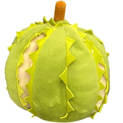 Kids 'Plush Toy Pillows, abnehmbares Durian Plüschspielzeug, weiche lebhafte süße Peeling Obst Durian Plüschpuppe für Jungen Mädchen Geburtstag von JZLEJC