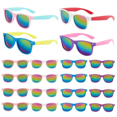 Kinder Sonnenbrille Party Gunst, Kinder Sonnenbrille, 20pcs UV-resistente Kinder Sonnenbrillen Party Gunst, 4,9 x 1,2 Zoll Buntes Kleinkind Sonnenbrillen für Kinder 3-18, Partygeschäfte, Geburtstagsf von JZLEJC