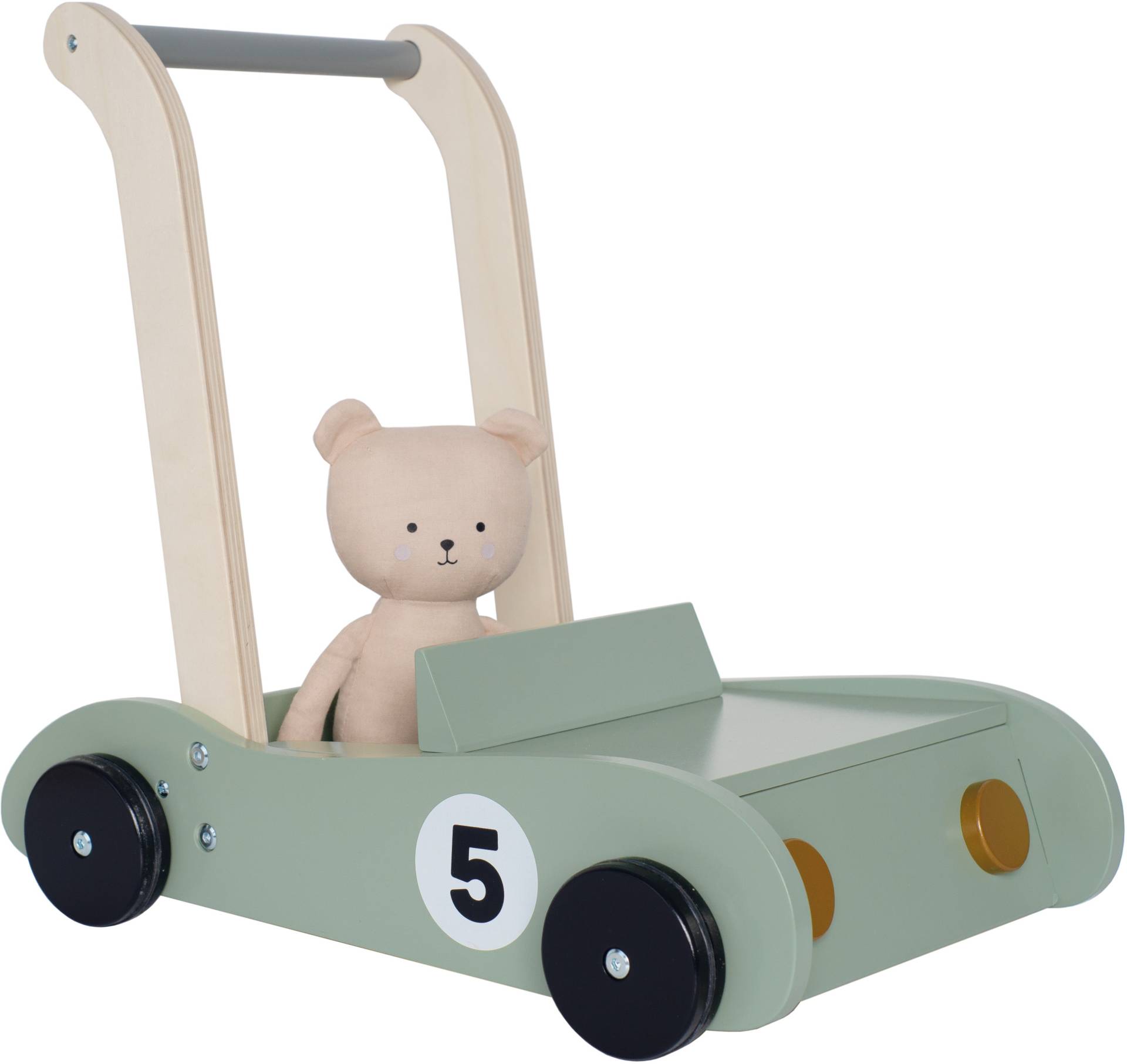 Jabadabado Lauflernwagen mit Teddybär, Babyspielzeug von Jabadabado