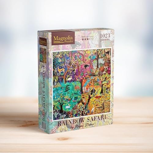 1023 Stück, Rainbow Safari (Magali Modoux), von Magnolia Puzzles von JaCaRou Puzzles