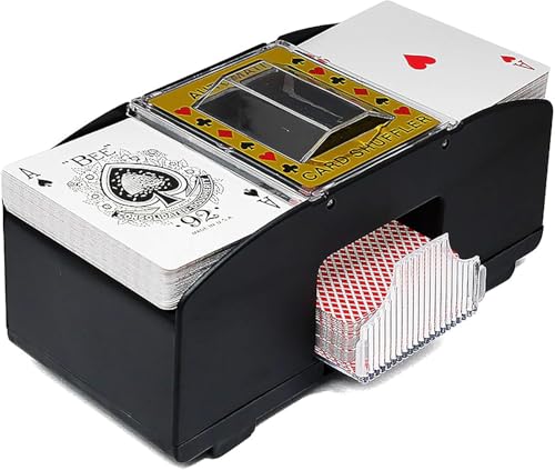 Jabroyee Push Button Automatic Card Shuffler, Card Sorter Poker Card Shuffler to Shuffle Playing Cards Battery Operated Mixer for Poker, Rummy, Casino,etc von Jabroyee