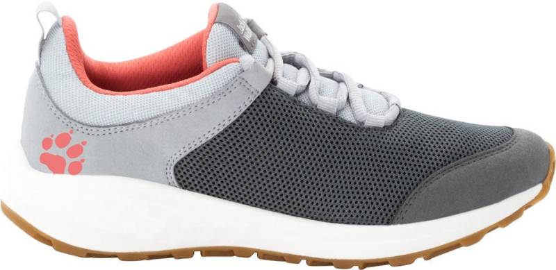 Jack Wolfskin Coogee Low Kinder Sneaker, Dark Grey/Rose, 31, Kinderschuhe von Jack Wolfskin