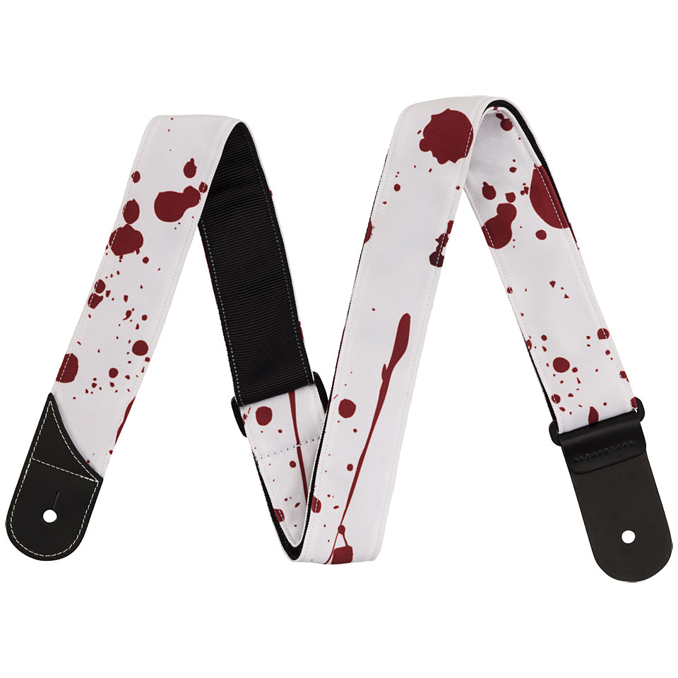 Jackson Splatter Strap White & Red Gitarrengurt von Jackson