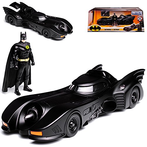 Batmobile und Batman Batman Returns 1989 mit Figur 1/24 Jada Modell Auto mit individiuellem Wunschkennzeichen von Jada Toys