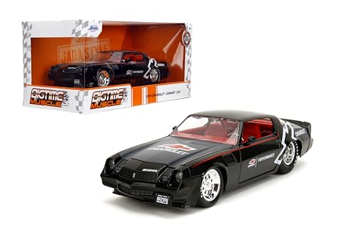 Bigtime Muscle 1:24 1979 Chevy Camaro Druckguss-Auto, Spielzeug für Kinder und Erwachsene (schwarz) von Jada Toys