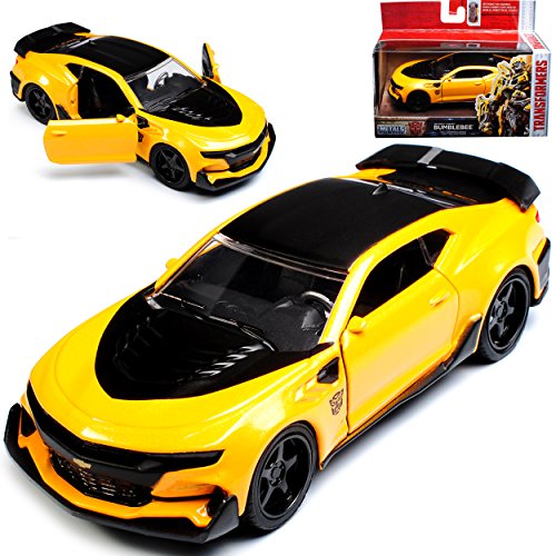 Chevrolet Camaro 2016 Gelb Bumblebee Transformers 5 The Last Knight 1/32 Jada Modell Auto mit individiuellem Wunschkennzeichen von Jada Toys