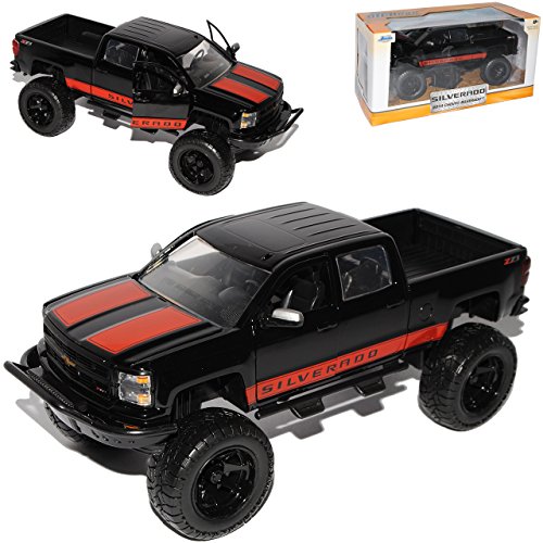 Chevrolet Chevy Silverado Pick-Up Off-Road Schwarz Ab 2014 1/24 Jada Modell Auto von Jada Toys