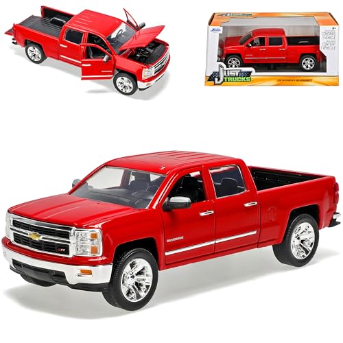 Chevrolet Chevy Silverado Pick-Up Rot Ab 2014 1/24 Jada Modell Auto mit individiuellem Wunschkennzeichen von Jada Toys