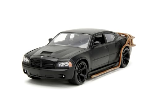 Jada Toys F&F Dodge Charger Heist Car, Fast and Furios, 1:24, Muscle Car, bekannt aus der Filmreihe, Schwarz von Jada Toys