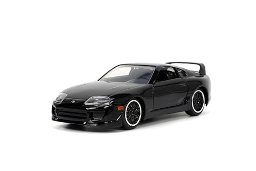 Fast & Furious 1:32 1995 Toyota Supra Druckguss-Auto, Spielzeug für Kinder und Erwachsene (schwarz) von Jada Toys