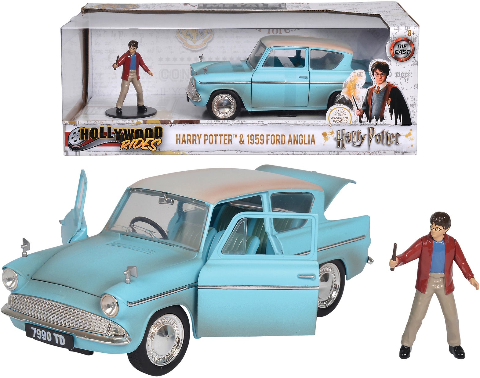 Harry Potter Auto 1959 Ford Anglia 1:24 mit Figur von Jada Toys