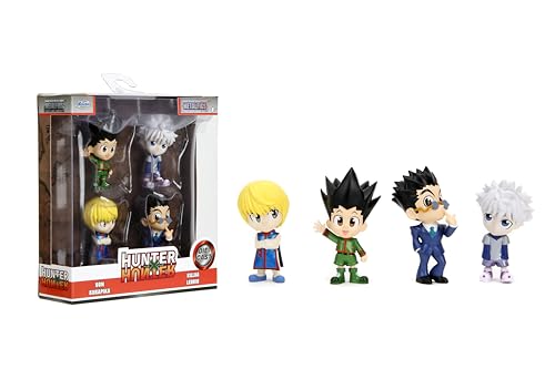 Jada Hunter x Hunter Metalfigs, 6,3 cm, 4 Stück (Gon, Killua, Kurapika, Leorio) – Sammelfiguren aus Druckguss – authentische Designs, Premium-Qualität – Spielzeug für Erwachsene und Kinder von Jada Toys