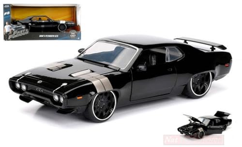 JADA TOYS JADA98292 DOM'S PLYMOUTH GTX FAST & FURIOUS 8 BLACK 1:24 DIE CAST von NEW