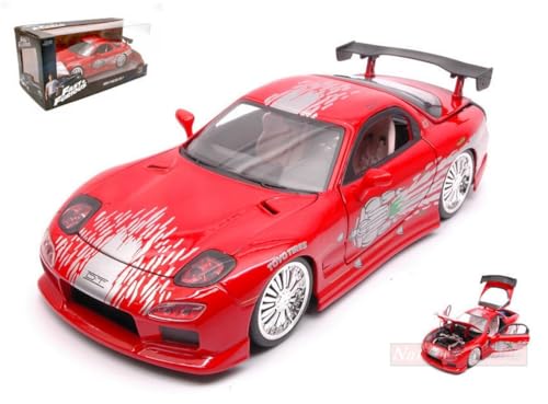 JADA TOYS JADA98338 DOM'S MAZDA RX-7 FAST & FURIOUS 8 RED 1:24 DIE CAST MODEL von Jada Toys