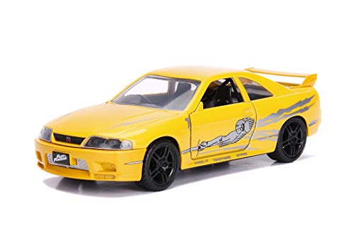 Jada Fast & Furious Modelle Leon Nissan Skyline GT-R BCNR33 Gelb 13cm Maßstab 1/32 Collector's Series Toys von Jada Toys