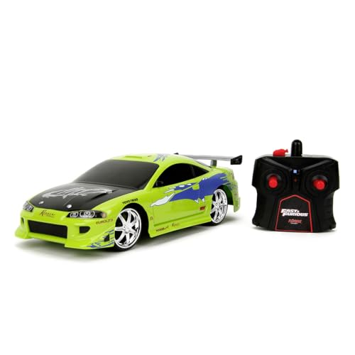 Jada Toys Fast and Furious RC Auto - Brians Mitsubishi Eclipse 1995 (28 cm) als ferngesteuertes Spielzeugauto für Kinder ab 6 Jahre, max. 9 km/h, 2,4 GHz Fernbedienung, inkl. Batterien von Jada Toys