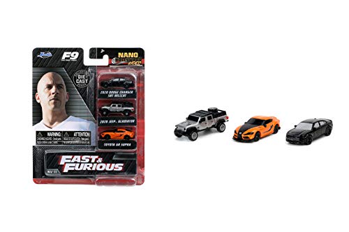 Jada JAN32481 Fast and Furious 3 Auto-Set Fast & Furious Druckgussmodell, JADATOYS Maßstab 1:87, Einheitsgröße von Jada Toys