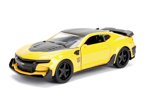 Jada Toys Transformers Bumblebee, 2016 Chevy Camaro, Spielzeugauto aus Die-Cast, Auto, Türen zum Öffnen, Maßstab 1:32, gelb von Jada Toys