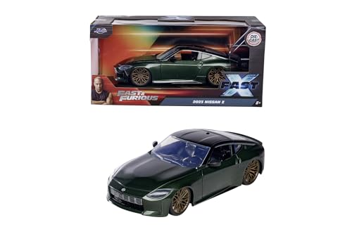 Jada Toys Fast and Furious Modellauto 2023 Nissan Z (grau) - Film-Auto aus Fast & Furious 10 mit Teilen zum Öffnen, Maßstab 1:24 (19 cm), für Fans & Sammler ab 8 Jahre von Jada Toys